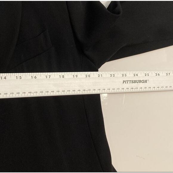 NWOT Vintage MAXMARA Coat Jacket 8 Black Wool Tie Long Sleeve Button Slit Pocket - Picture 10 of 12